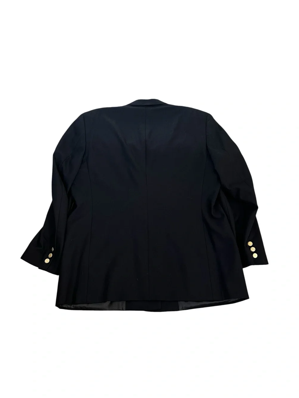 Burberry navy blue vintage Double-Breasted Wool Blazer with Gold Buttons